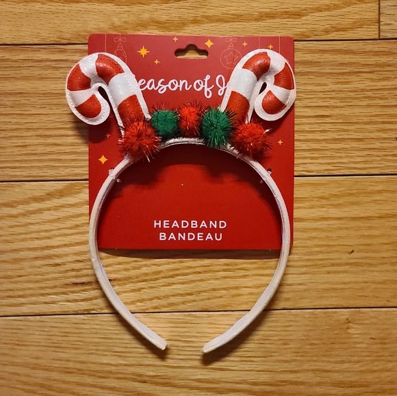 Season of Joy Headband Bundle, Reindeer, Candy Canes, and Christmas Tree - Picture 4 of 6